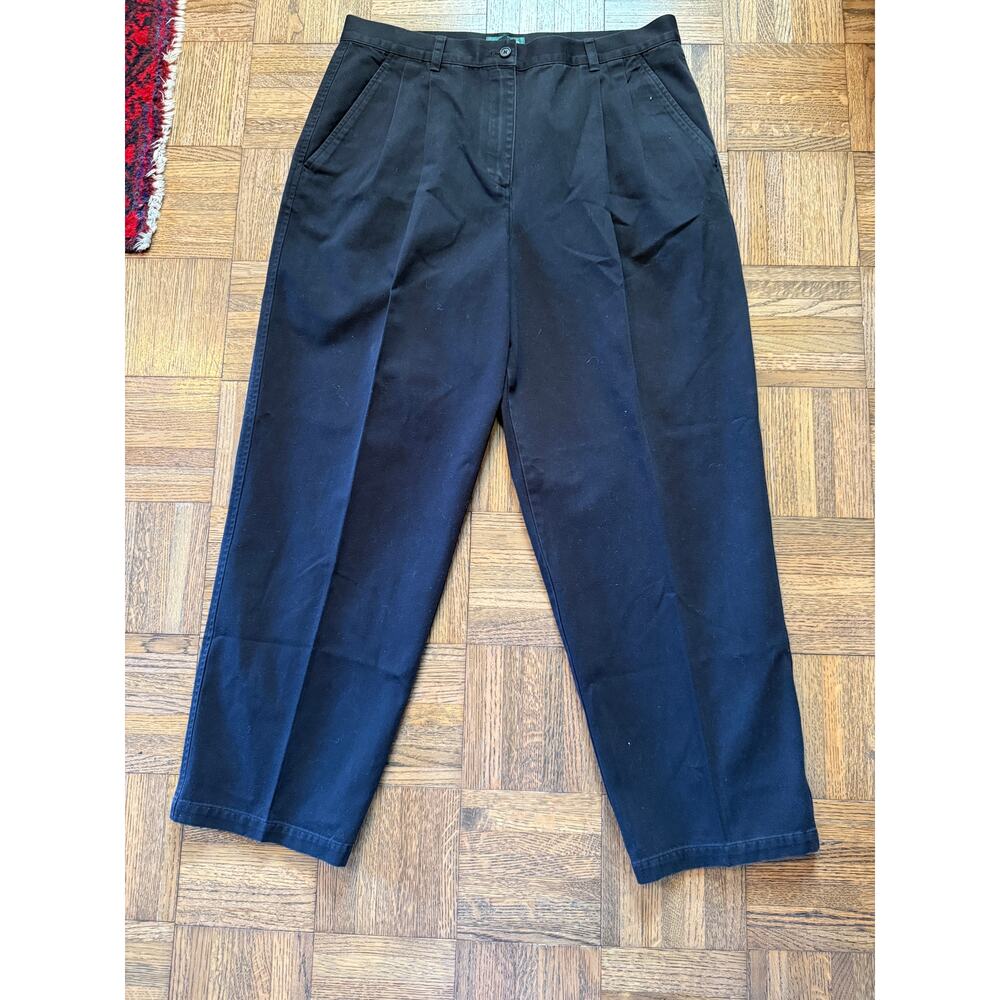 Ralph Lauren 100% Cotton Black Chino Pants Size 14